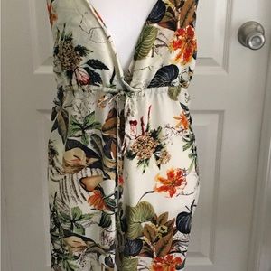 Tropical spaghetti strap Jumpsuit
